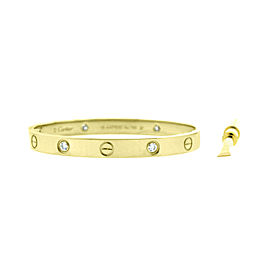Cartier Love Bracelet Yellow Gold with Diamonds Size 16