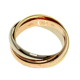 CARTIER Tri-Color Gold Trinity US 5.75 Ring QJLXG-2556